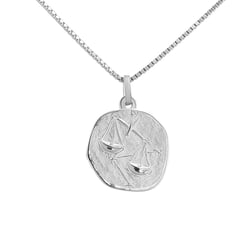 Silberanhänger mit Symbolen des Tierkreiszeichens Waage