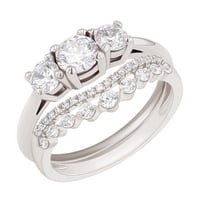 Ringset mit Diamant Ihrer Wahl Hebe