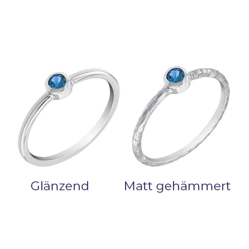 Goldener minimalistischer Ring mit London Topas Emilien