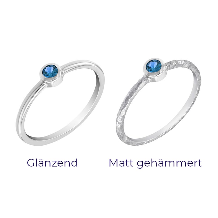 Goldener minimalistischer Ring mit London Topas Emilien 101740