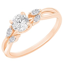 Verlobungsring mit Buchstaben und Lab Grown Diamanten Halym