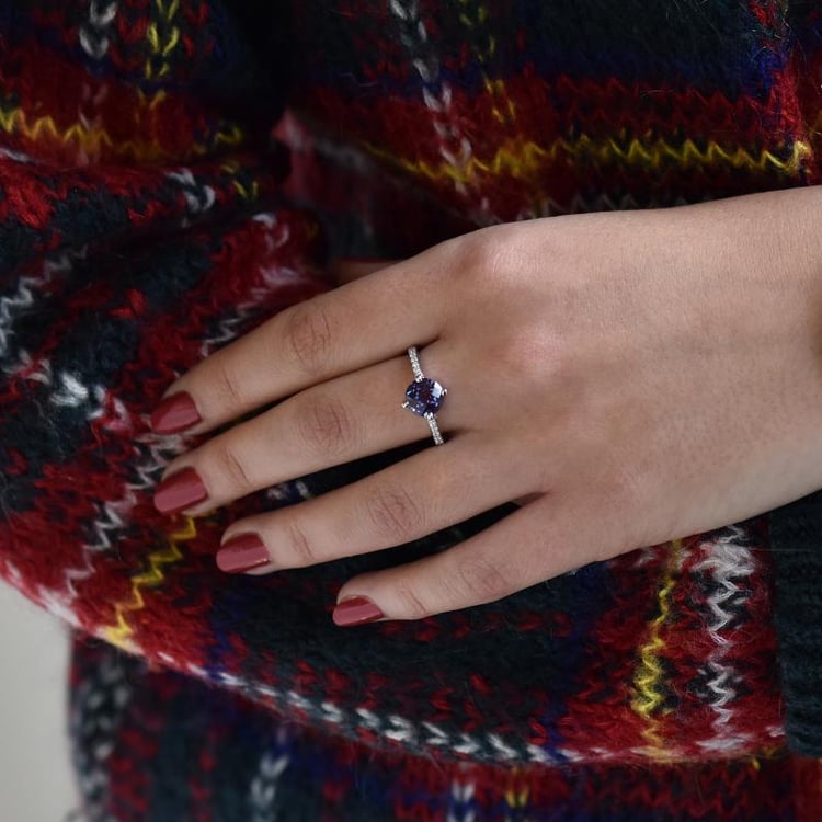 Goldring mit Alexandrit und Diamanten Valary 38154