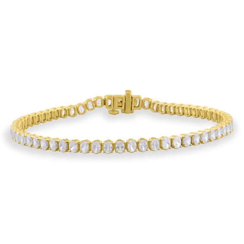 Goldenes Tennisarmband mit Lab Grown Diamanten Bea