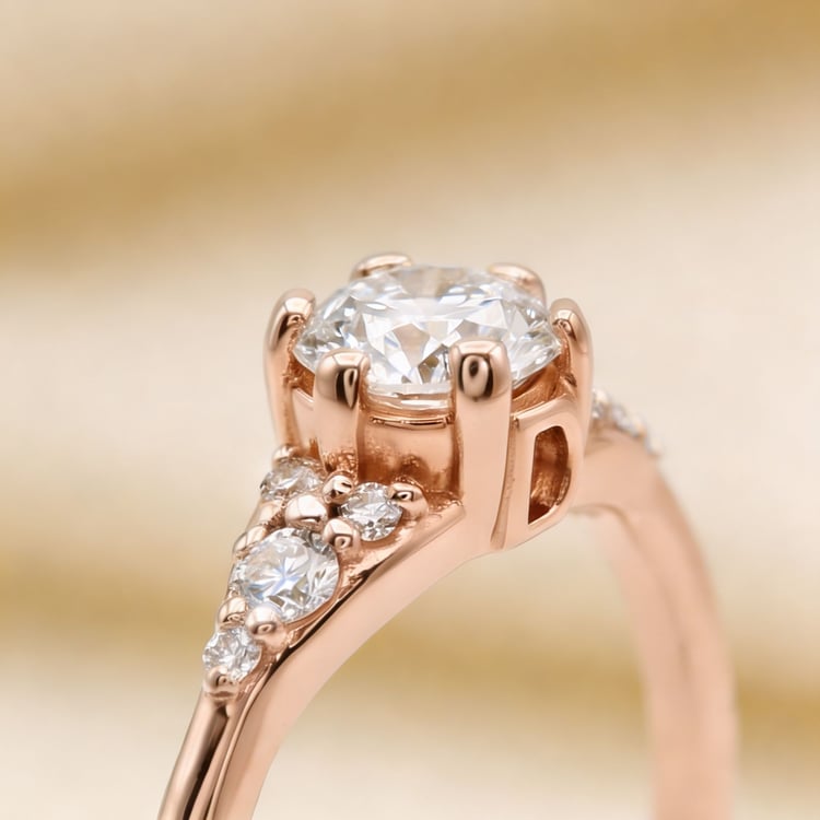 Verlobungsring mit Buchstaben und Lab Grown Diamanten Diana 167703