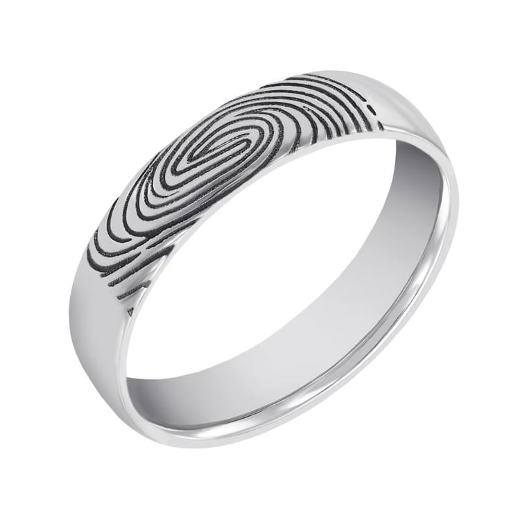 Exklusive Trauringe aus Gold mit Fingerabdruck Hiale 29078