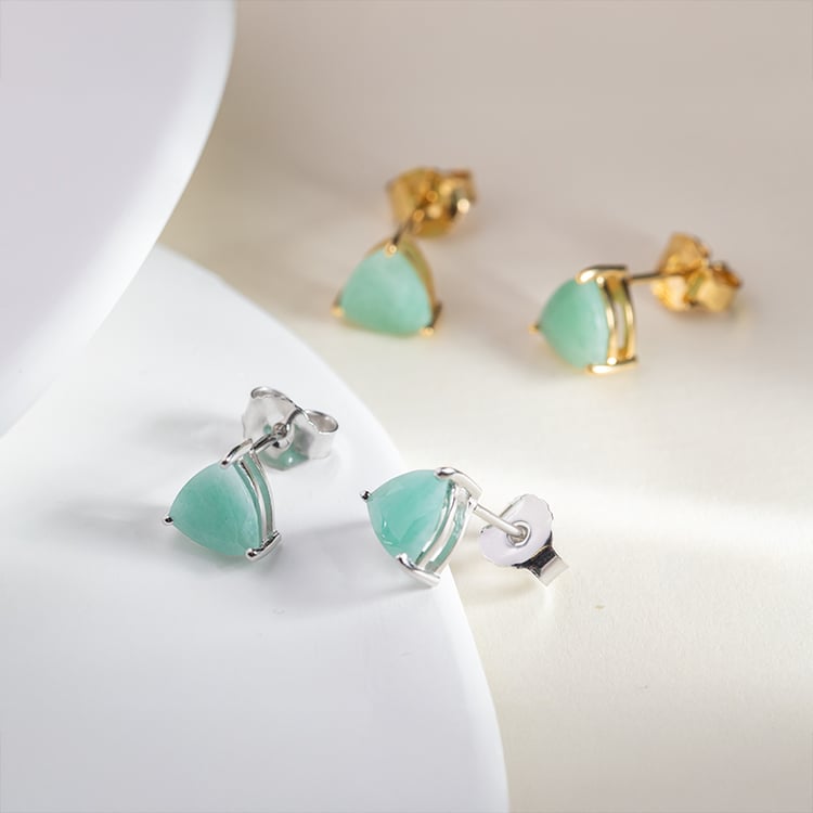 Zarte Ohrringe aus Silber mit Smaragden Nellie 151300