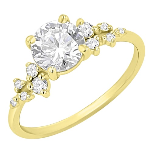 Verlobungsring mit Buchstaben und Lab Grown Diamanten Olha