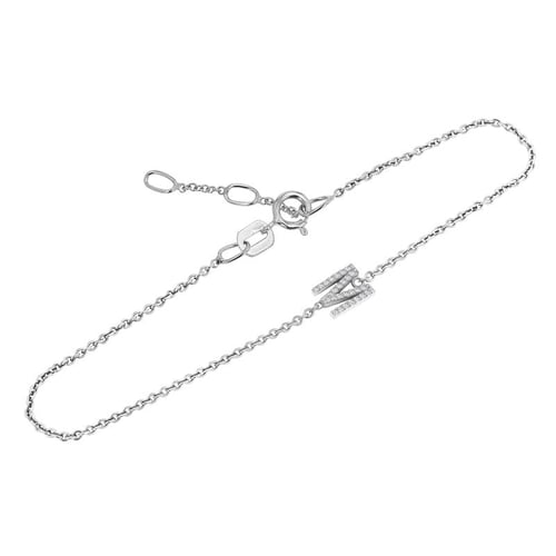 Armband mit einem Buchstaben und Lab Grown Diamanten Annika