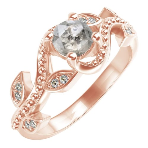 Verlobungsring mit einem Salt and Pepper Diamanten und Lab Grown Diamanten Vindo