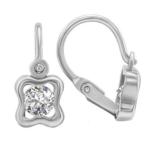 Goldene Kinderohrringe mit Lab Grown Diamanten Karola