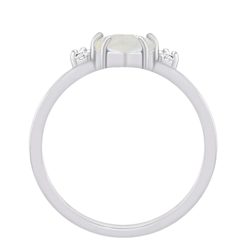 Verlobungsring mit Mondstein und Diamanten Namir