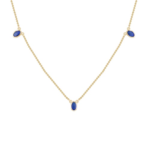 Goldene Kette mit drei blauen Opalen Juuso