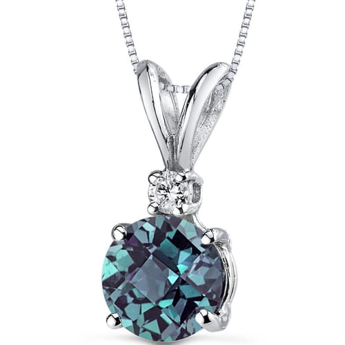 Goldanhänger mit Alexandrit und Diamant Emolyna