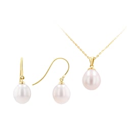 Schmuckset mit 9-9.50 mm Perlen Eleni