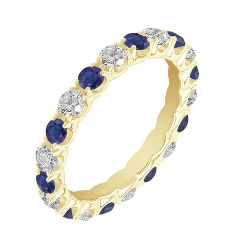 Memoire Ring mit Saphiren und Diamanten Sykes