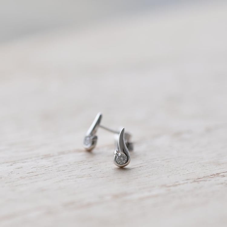 Einzigartige Platin Ohrringe mit 0.2ct Diamanten Evert 25350