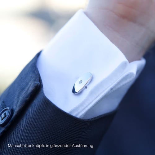 Manschettenknöpfe aus Platin mit Diamanten Obert