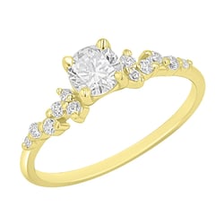 Verlobungsring mit Buchstaben und Lab Grown Diamanten Carina