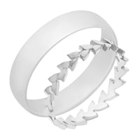 Goldener Ring in Blättchenform und flachen Ring für Herren Skyler