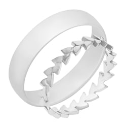 Goldener Ring in Blättchenform und flachen Ring für Herren Skyler