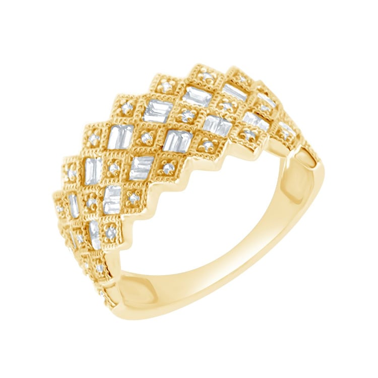 Moderner Silberring mit Diamanten Erlend 162313