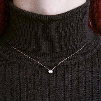 Halskette mit strahlendem Moissanit Jonie