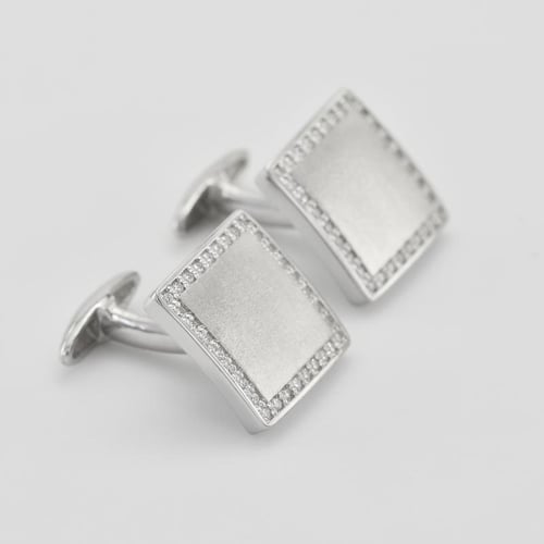 Manschettenknöpfe aus Silber mit Diamanten Urban