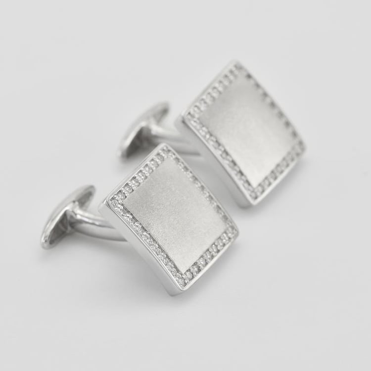 Manschettenknöpfe aus Silber mit Diamanten Urban 39700