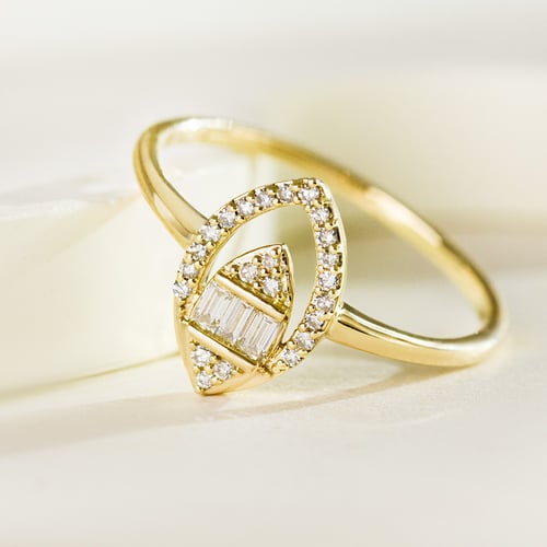 Goldener Ring mit Lab Grown Diamanten Sigurd