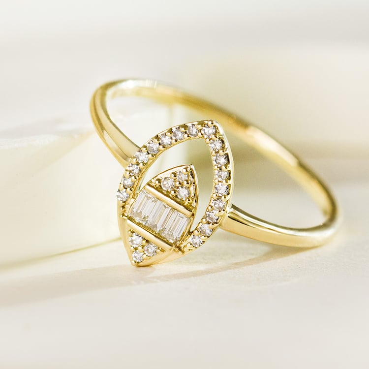 Goldener Ring mit Lab Grown Diamanten Sigurd 161847