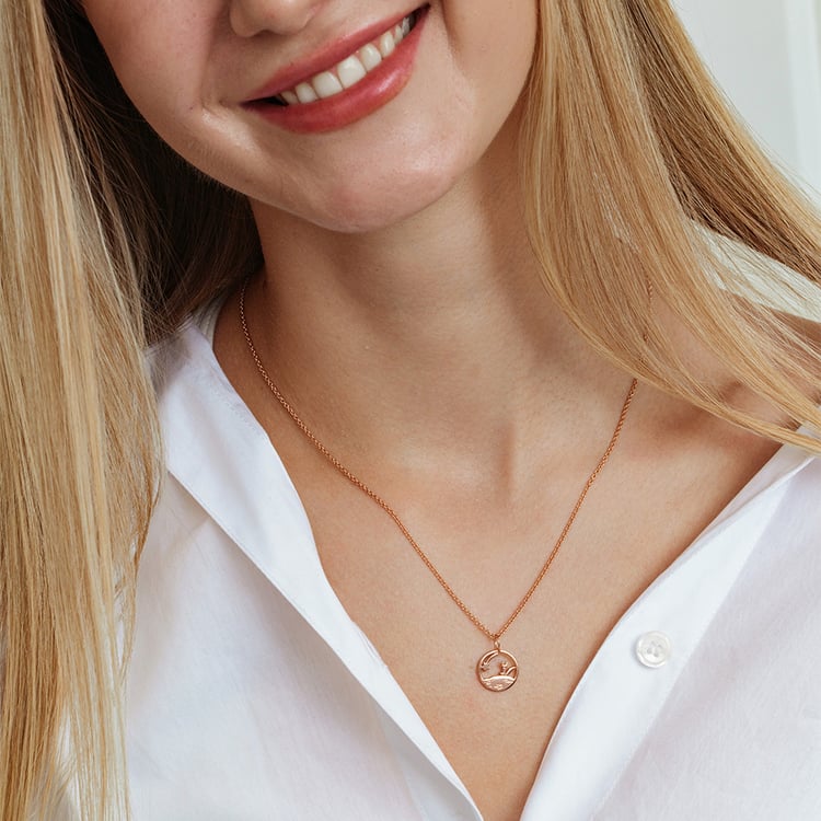 Silberner Geschnitzter Anhänger mit Fuchs Kleiner Prinz 162623