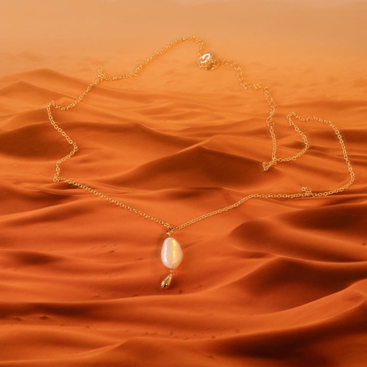 Vergoldeter Anhäger mit Perle Rocco 101233