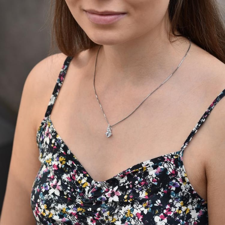 Halskette mit Aquamarin 31581