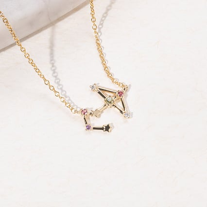 Halskette mit Tierkreiszeichen Sagittarius