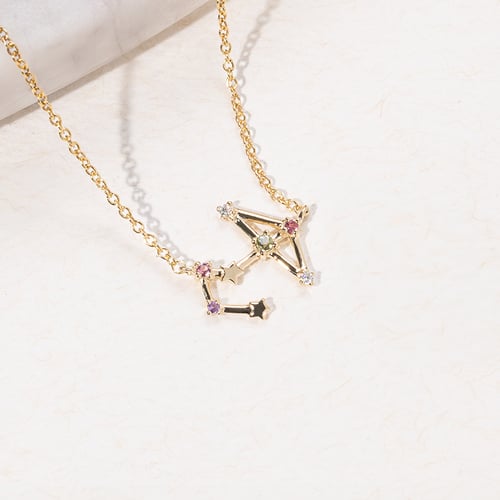 Halskette mit Tierkreiszeichen Sagittarius