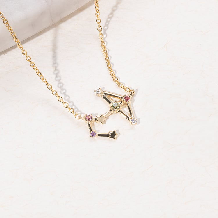 Halskette mit Tierkreiszeichen Sagittarius 140926