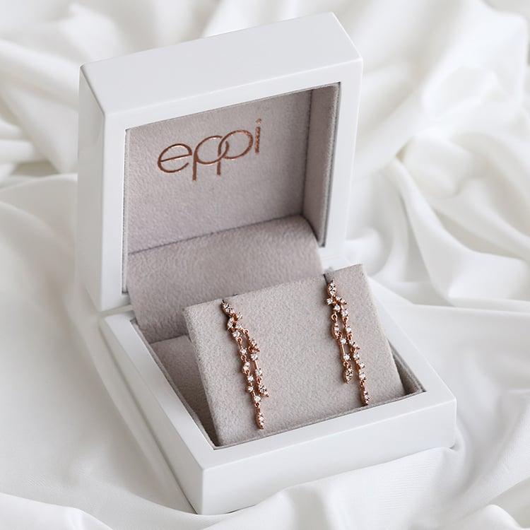 Hängeohrringe mit Diamanten Lungile 85792