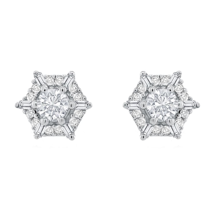 Ohrringe in Hexagonform mit Diamanten Shamil 92983