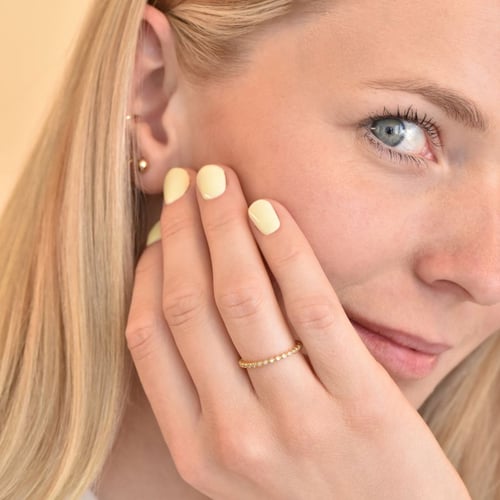 Minimalistischer Ring aus Kugeln mit Diamanten Dante