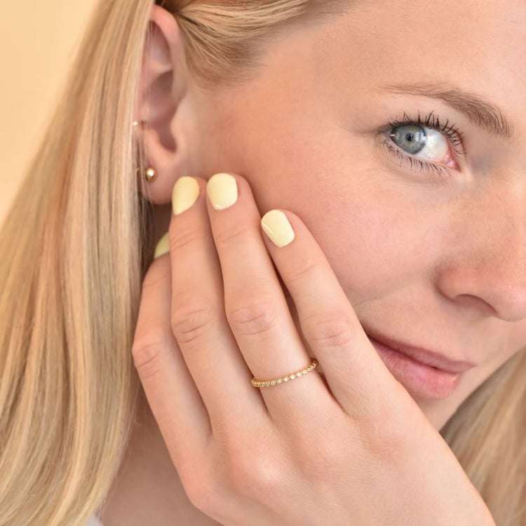 Minimalistischer Ring aus Kugeln mit Diamanten Dante 106042