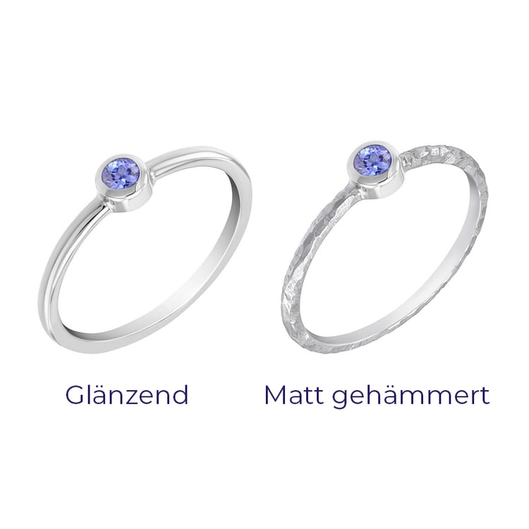 Minimalistischer Goldring mit Tansanit Emilien 101742