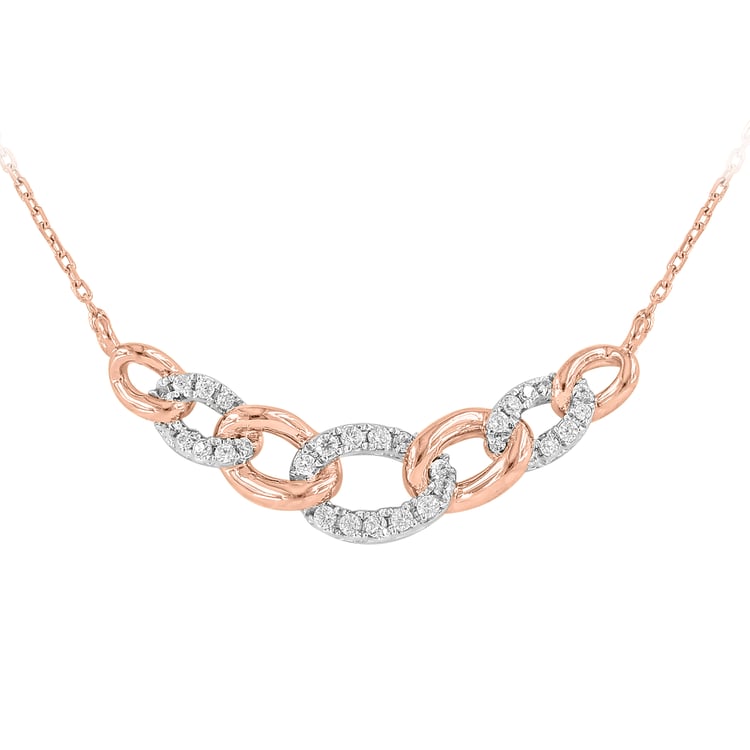 Goldene geflochtene Halskette mit Lab Grown Diamanten Purnima 165232