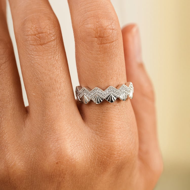 Moderner Goldring mit Lab Grown Diamanten Peder 162735