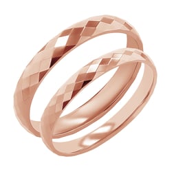 Goldene Eheringe mit Muster Julito