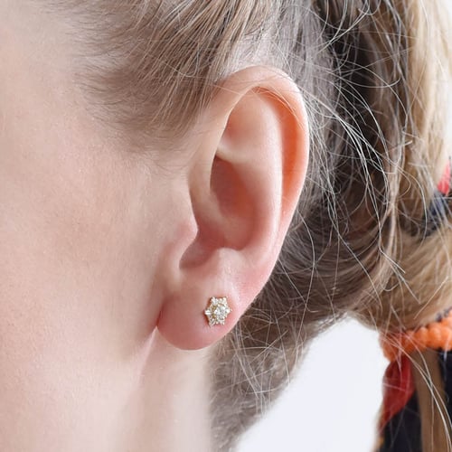 Ohrringe in Hexagonform mit Lab Grown Diamanten Shamil