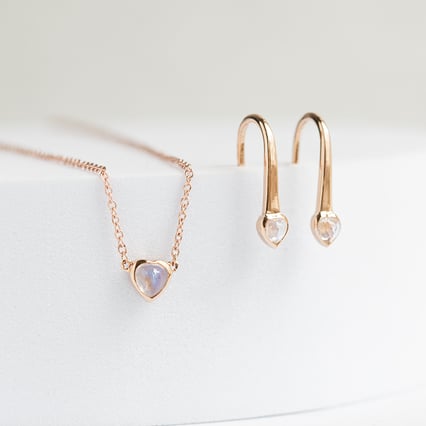 Schmuckset mit Mondsteinen Roshni