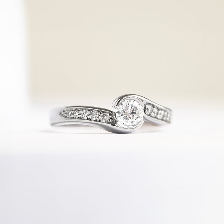 Verlobungsring mit 0.35ct GIA zertifiziertem Diamanten Naia 142865