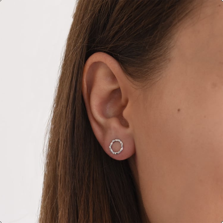 Karmaohrringe in Silber und mit Diamanten Hart 70075