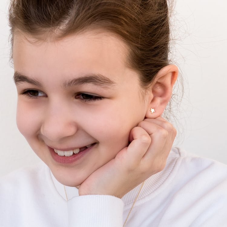 Silberne Ohrstecker in Sternform Der Kleine Prinz 122259