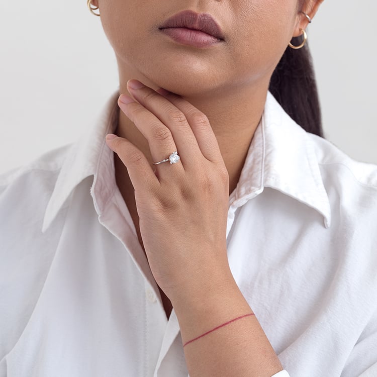 Cluster-Ring mit Lab Grown Diamanten Rosa 128707